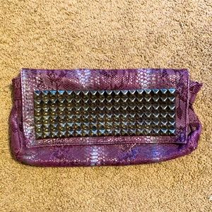 Vintage Purple Snakeskin Tylie Malibu Handbag
